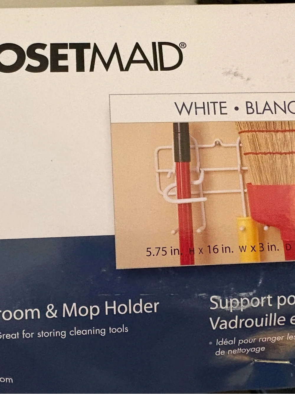 ✨ ClosetMaid Broom & Mop Holder